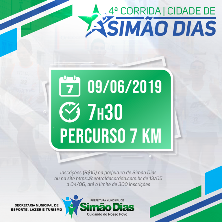 Inscrições para a 4ª Corrida Cidade de Simão Dias estão abertas