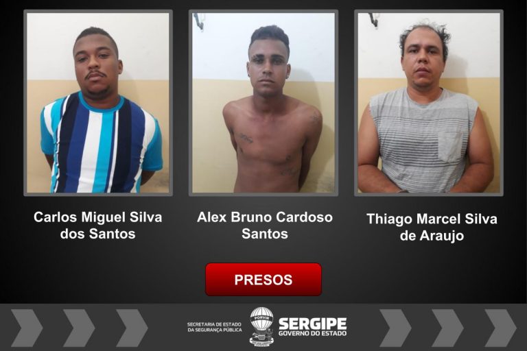 Cope prende três suspeitos de roubarem o ponto Banese do povoado Jenipapo, em Lagarto