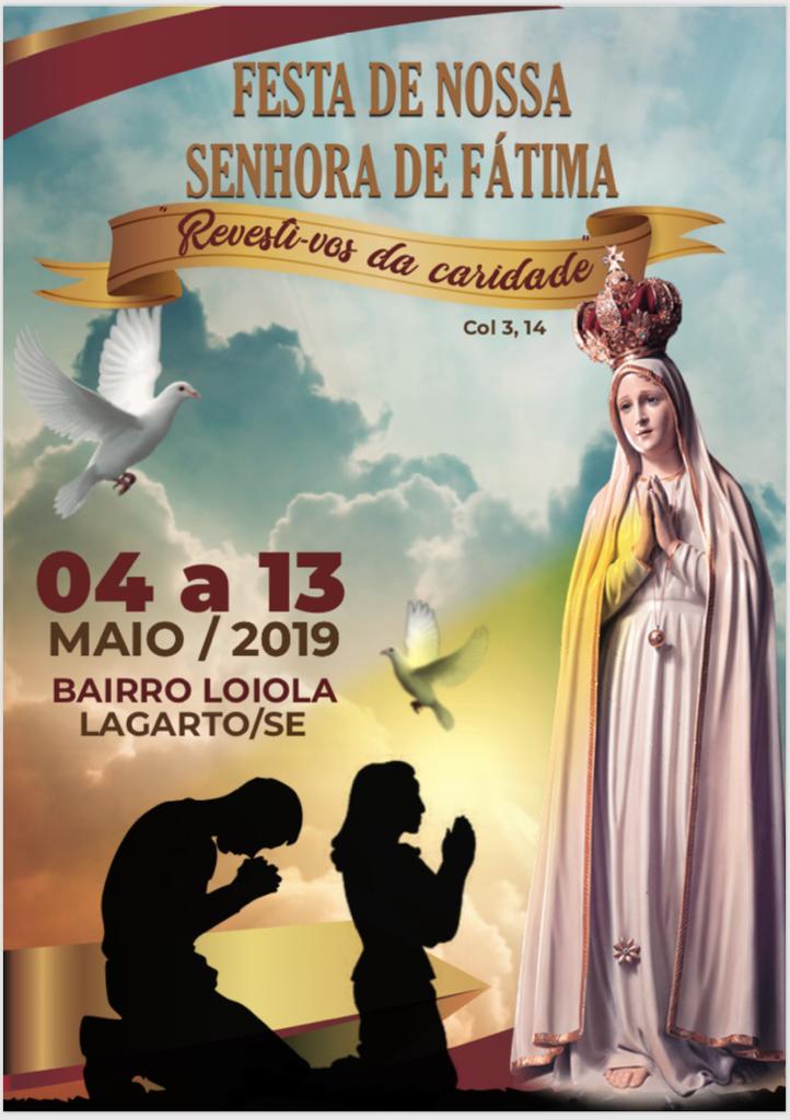 Festa de Nossa Senhora de Fátima inicia neste sábado em Lagarto