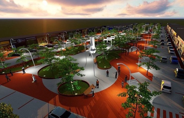 Projeto arquitetônico da praça Filomeno Hora