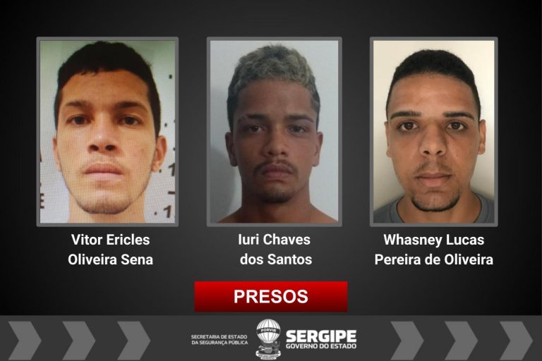PC de Lagarto prende trio responsável por vários roubos de veículos em Sergipe