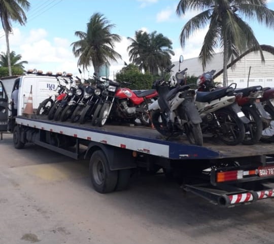 7°BPM encaminha dezenas de motocicletas apreendidas em Lagarto ao Detran