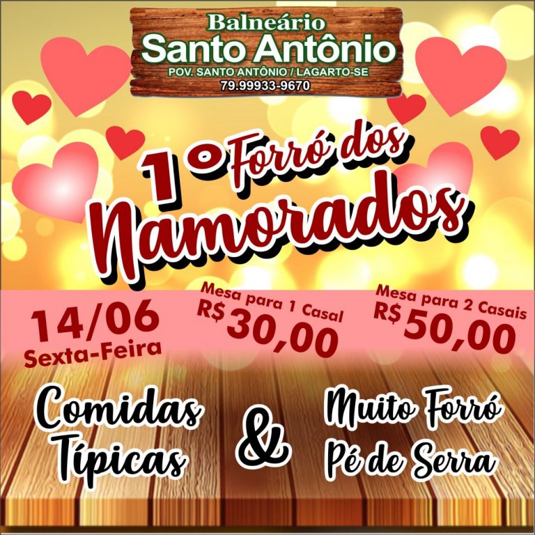 Agenda: 1º Forró dos Namorados – Balneário Santo Antônio