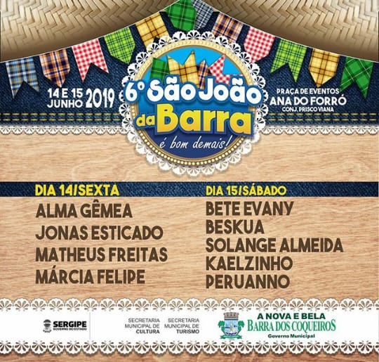 Agenda: 6º São João da Barra
