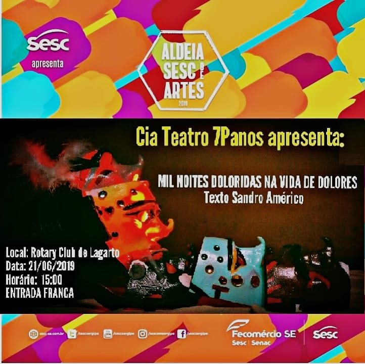 Companhia de Teatro 7 Panos apresenta espetáculo nesta sexta em Lagarto