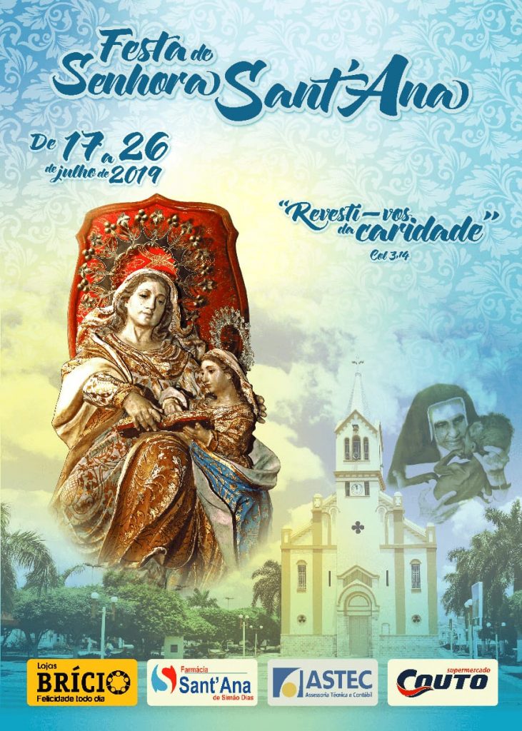 Festa de Senhora Sant’Ana começa na próxima quarta (17) em Simão Dias