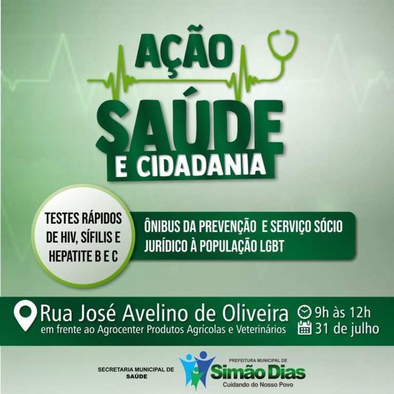 Ação voltada ao público LGBTQI+ acontece nesta quarta-feira em Simão Dias