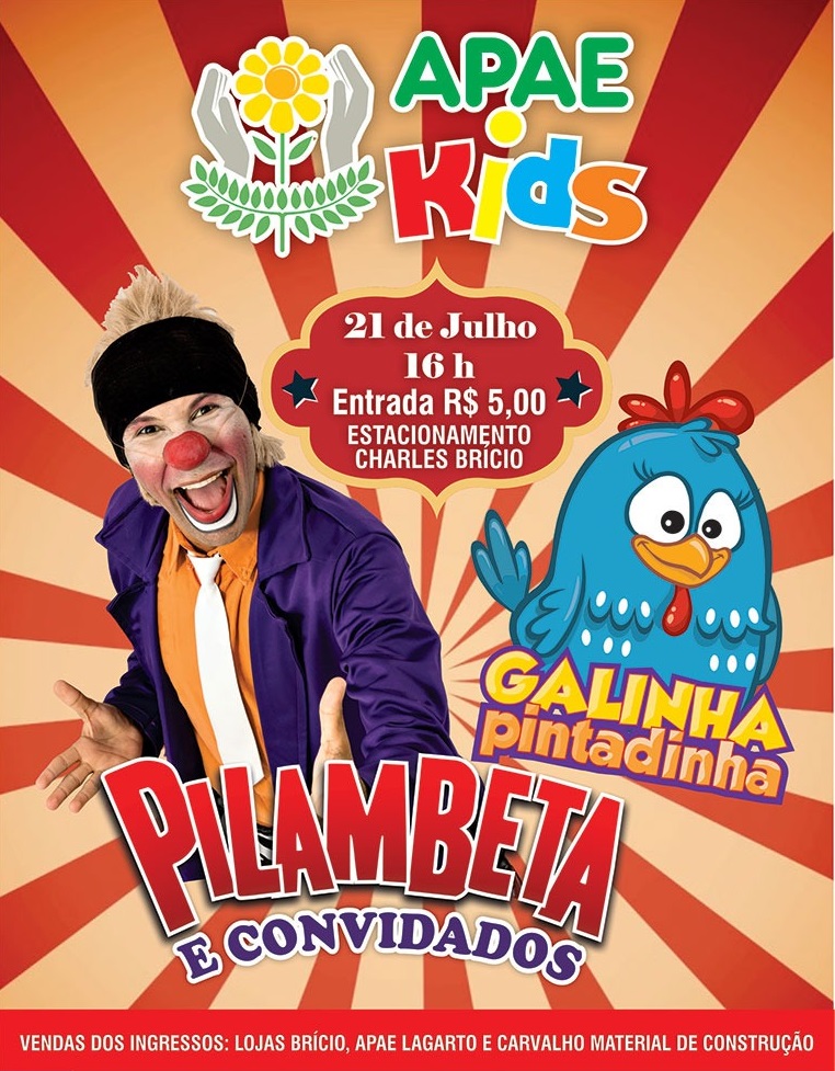 Pilambeta e Galinha Pintadinha realizam show beneficente em Lagarto