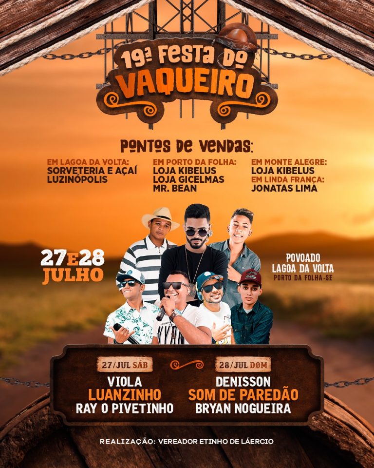 Agenda: 19ª Festa do Vaqueiro – Porto da Folha/SE