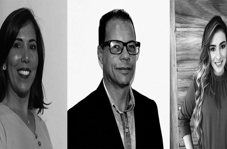 Candidatos a prefeito de Riachão: Simone Andrade, Pedro da Lagoa e Manoela Costa