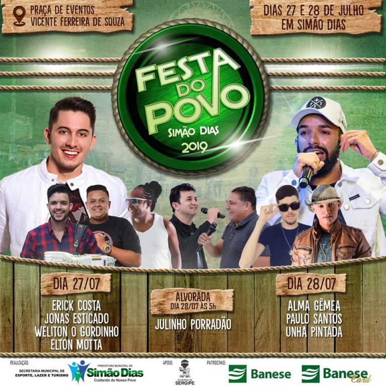 Simão Dias promove Festa do Povo nos dias 27 e 28 de julho