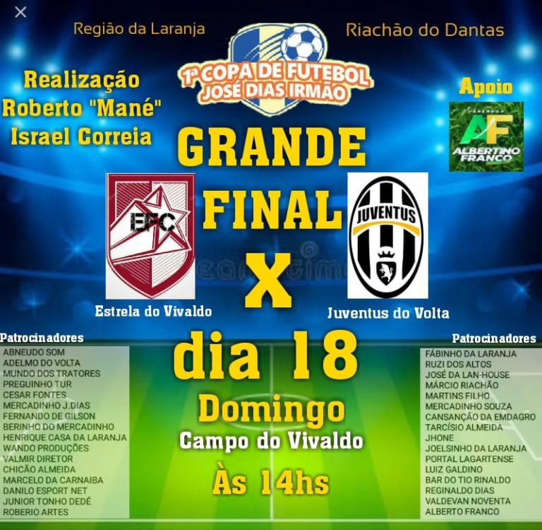 Final da Copa José Dias Irmão de Futebol acontece no próximo domingo em Riachão