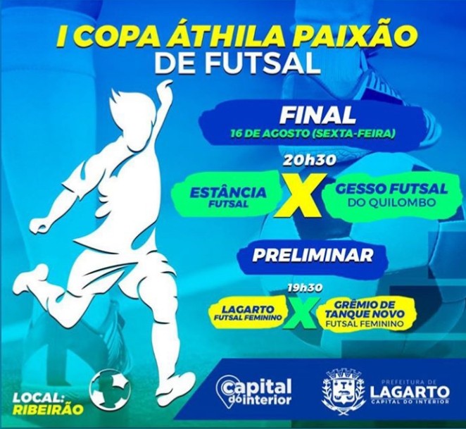 Ribeirão recebe final da I Copa Áthila Paixão de Futsal nesta sexta-feira