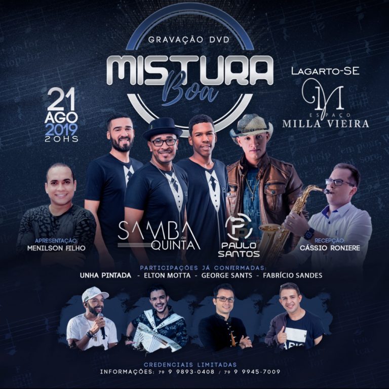 Agenda: Gravação DVD – Mistura Boa – Espaço Milla Vieira
