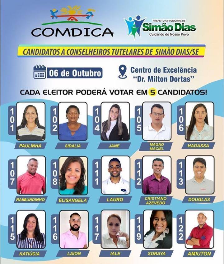 COMDICA divulga lista de candidatos ao Conselho Tutelar de Simão Dias