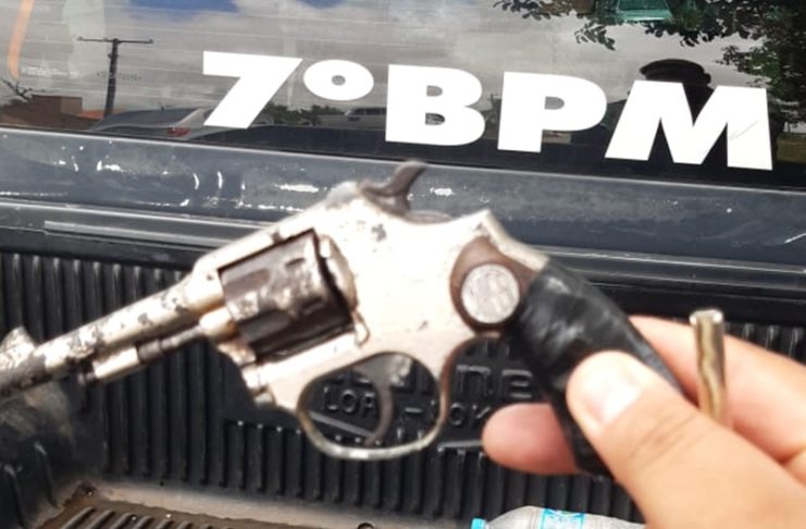 arma apreendida pelo 7º