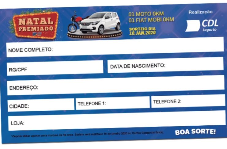 Cupons de participação poderão ser adquiridos a partir de 1° de outubro