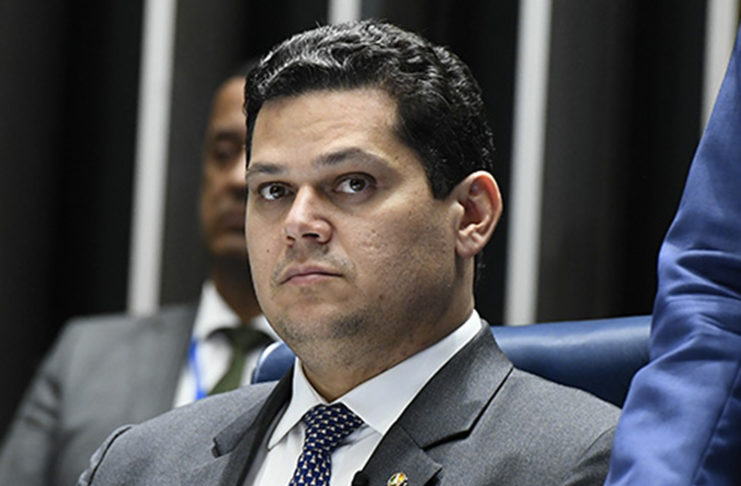 Plenário do Senado durante terceira reunião preparatória destinada a eleger os demais integrantes da Mesa do Senado Federal para 56ª Legislatura.

À mesa, presidente do Senado, senador Davi Alcolumbre (DEM-AP).

Foto: Marcos Oliveira/Agência Senado