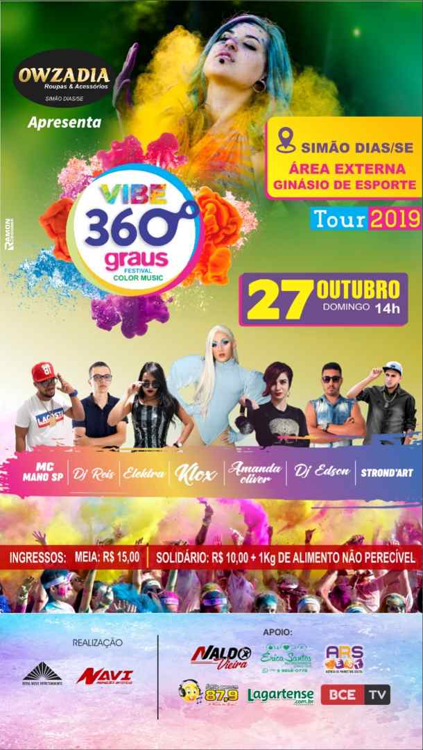 Agenda: Vibe 360º – Festival Color Music – Simão Dias/SE
