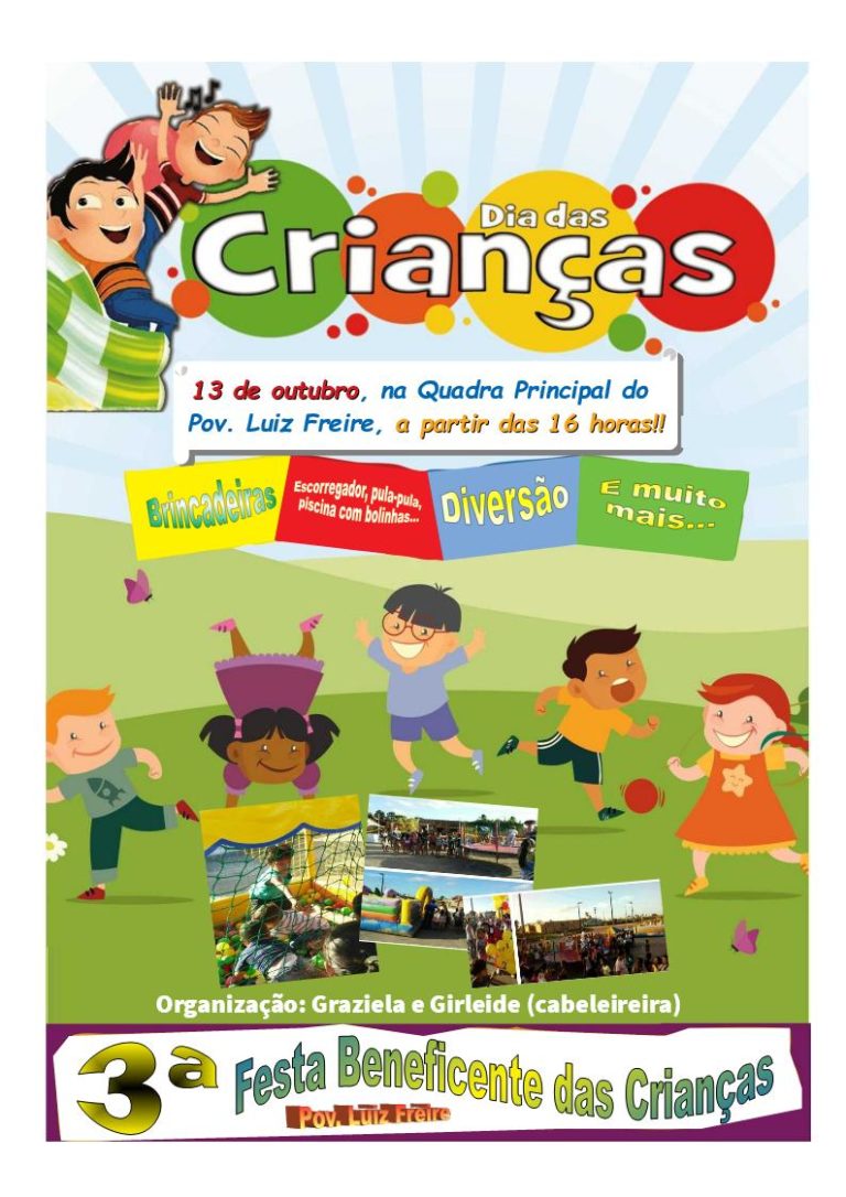 Agenda: 3ª Festa Beneficente das Crianças – Pov. Luiz Freire – Lagarto/SE
