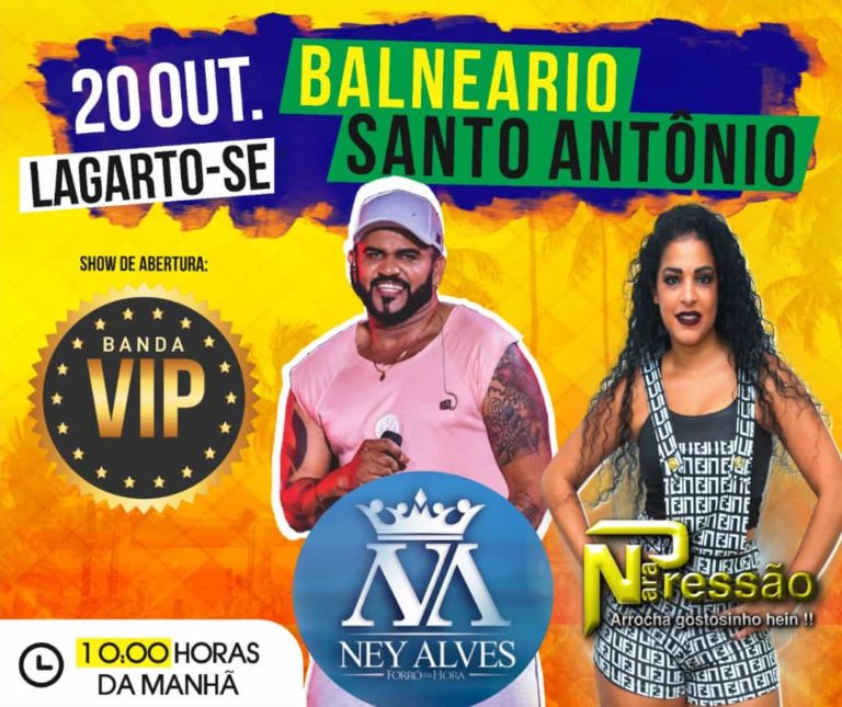Agenda: Banda VIP – Ney Alves – Nara Pressão – Balneário Santo Antônio