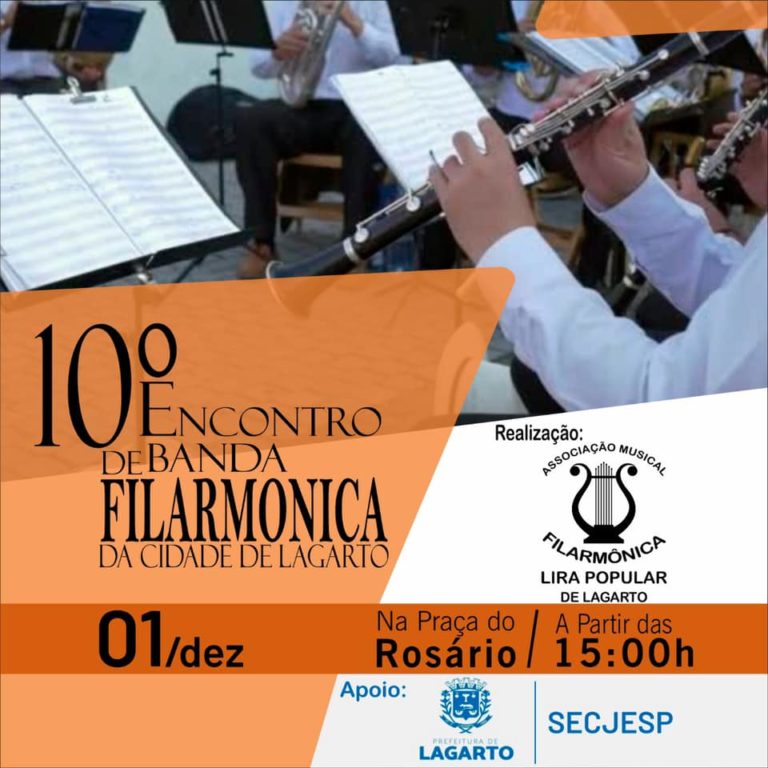 10° Encontro de Filarmônicas será realizado neste domingo em Lagarto