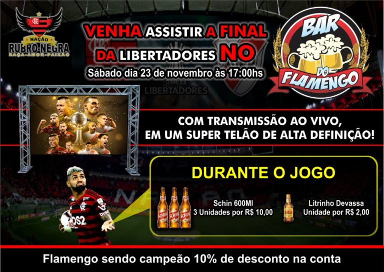 Agenda: Transmissão Ao Vivo da Final da Libertadores – Bar do Flamengo