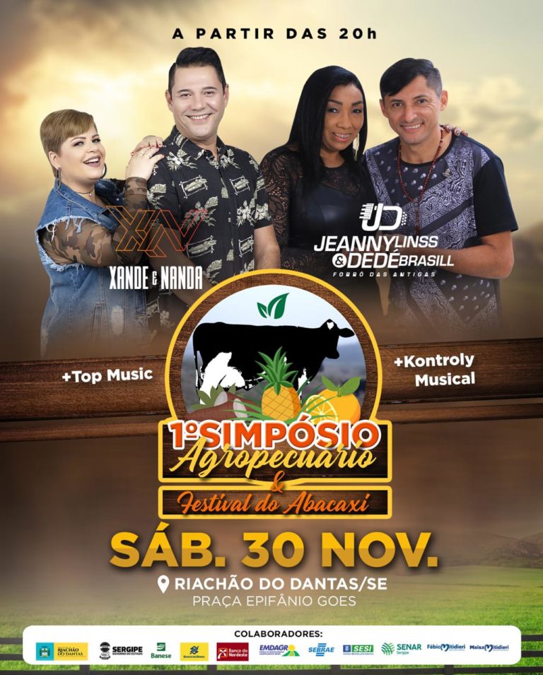 Xande e Nanda, Jeanny Lins e Dedé Brasil e artistas locais animam o Festival do Abacaxi em Riachão do Dantas