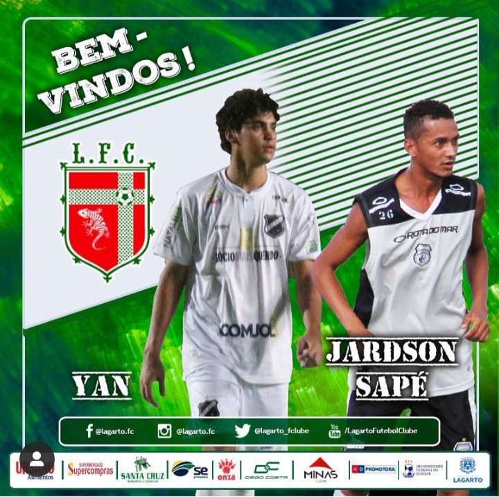 Lagarto FC anuncia novo zagueiro e volante para 2020