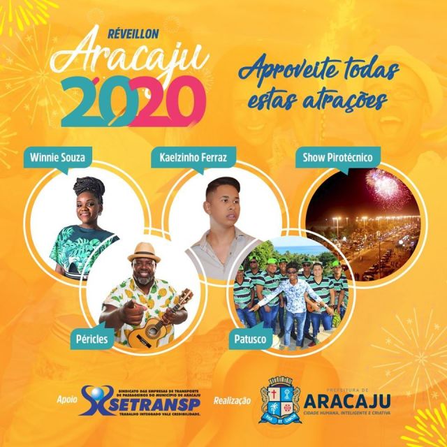 Réveillon Aracaju 2020 – Péricles, Winnie Souza e muito mais!