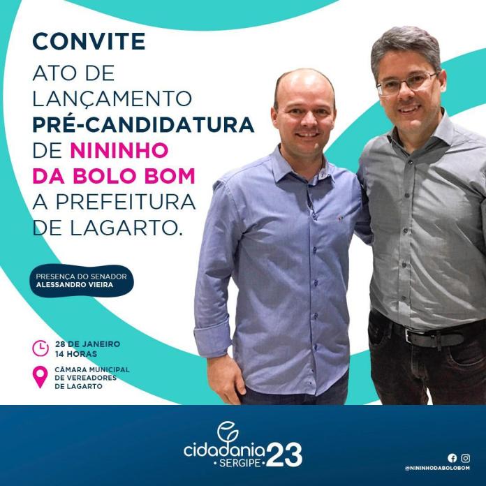 Oficialização da Pré-candidatura de Nininho da Bolo Bom acontece hoje