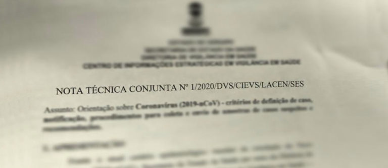 Governo de Sergipe divulga Nota com orientações sobre o Novo Coronavírus