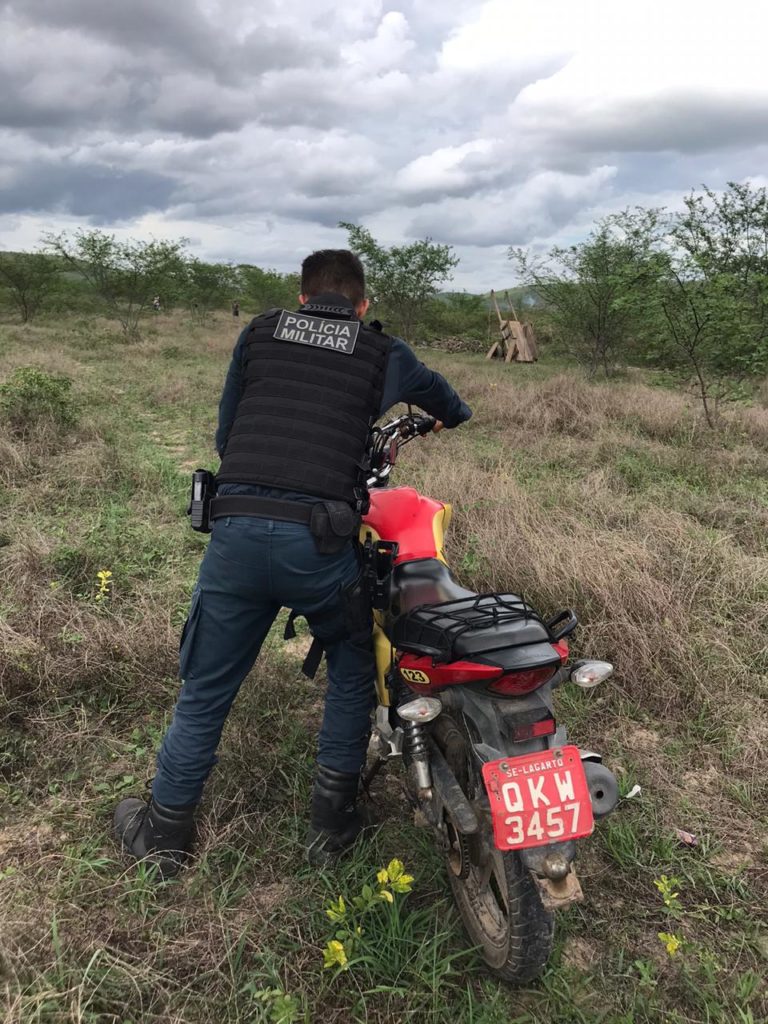 7° BPM recupera moto roubada na zona rural de Lagarto