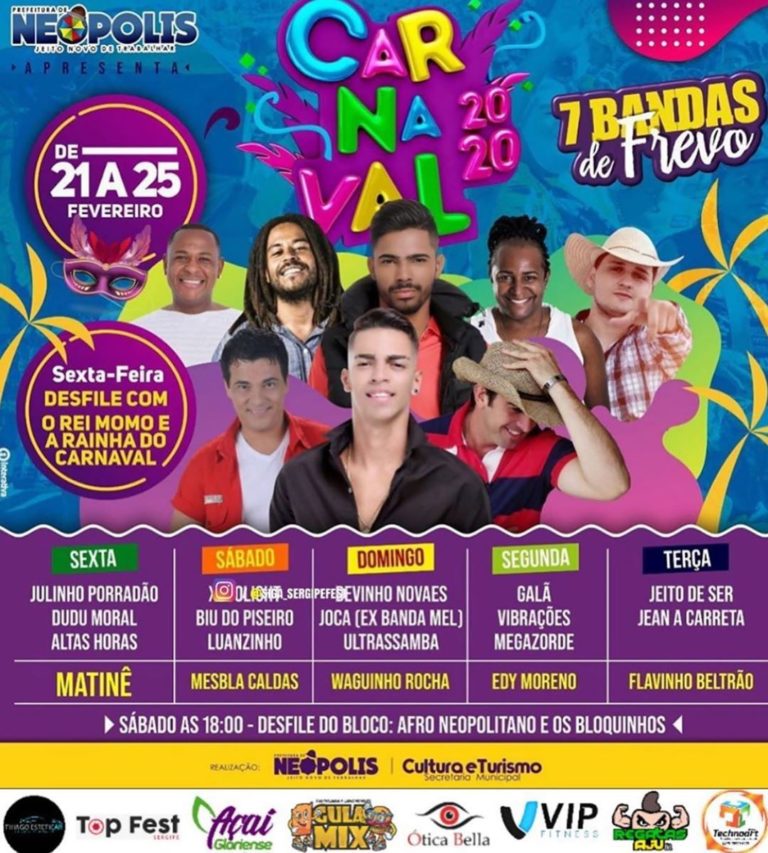Carnaval 2020 com 7 Bandas de Frevo- Neópolis/SE