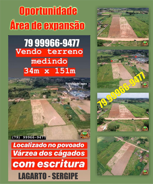 Vende-se excelente terreno 34m x 151m com escritura