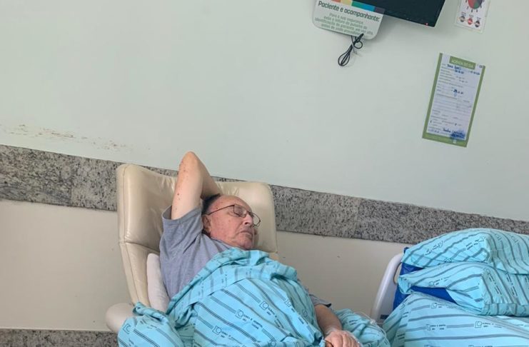 Foto registrada pouco antes dele ser encaminhado para a UTI