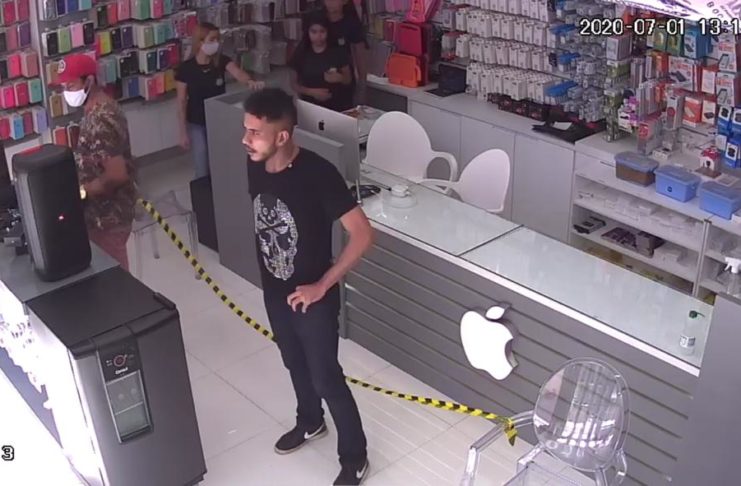 Criminosos nem buscaram se esconder das câmeras de vigilância