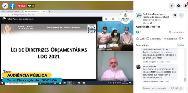 Prefeitura de Riachão do Dantas realiza audiência para elaboração da LOA 2021