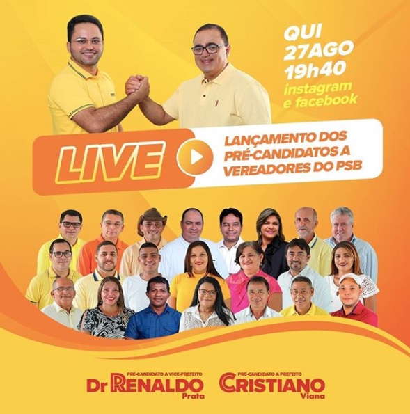 PSB de Simão Dias lançará pré-candidatos a vereador nesta quinta-feira