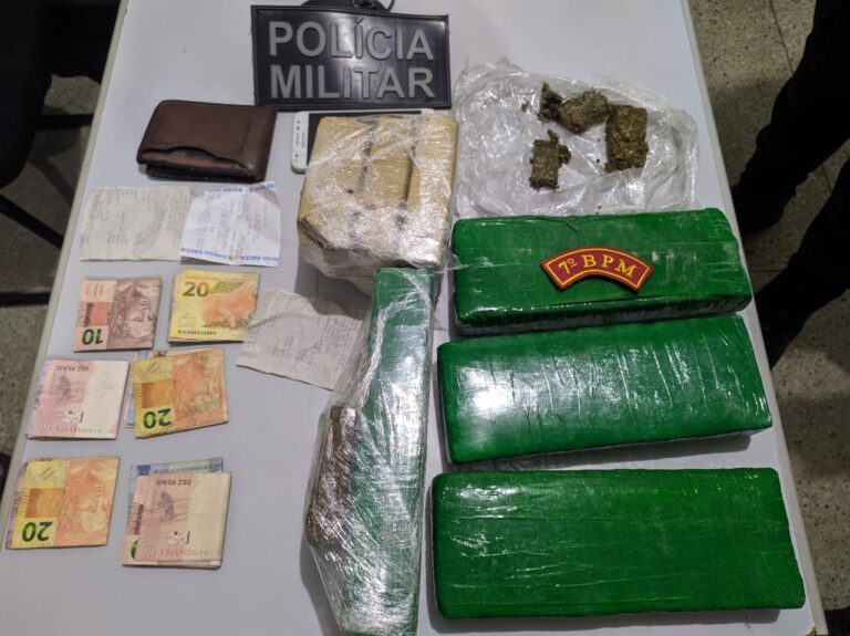 Polícia prende dois suspeitos por tráfico de drogas e apreende 4kg de maconha em Lagarto