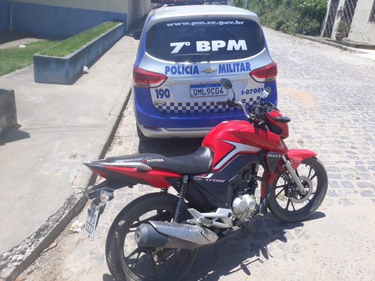 Policiais prendem suspeito e recuperam motocicleta roubada em Lagarto