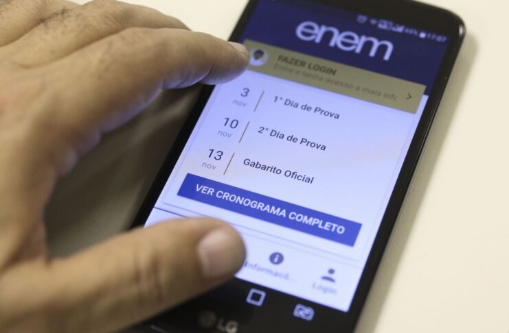 Aplicativo de celular do ENEM