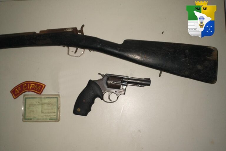 PM apreende armas de fogo em Simão Dias
