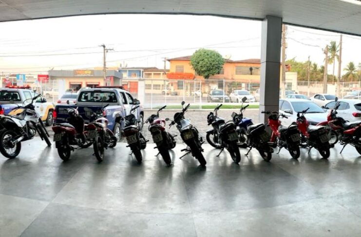 As motocicletas foram levadas para a Secretaria Municipal da Ordem Pública de Lagarto
