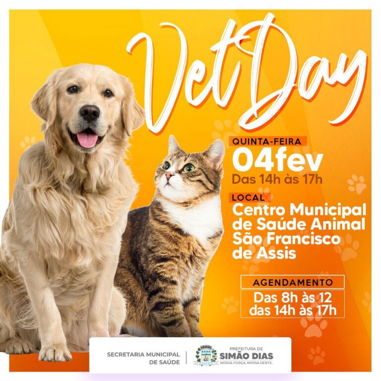 Vet Day será realizado pela Prefeitura de Simão Dias nesta quinta-feira, 4