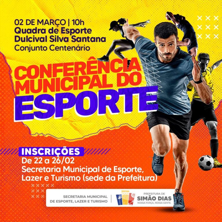 Prefeitura de Simão Dias realizará Conferência Municipal do Esporte