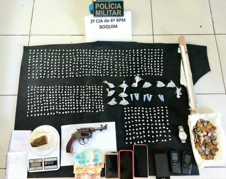 Polícia Militar prende suspeitos de tráfico de drogas em Boquim