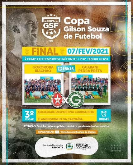 Final da Copa Gilson Souza de Futebol será no próximo domingo, 7
