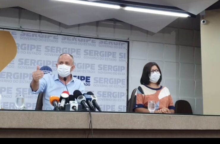 Belivaldo durante a coletiva de imprensa
