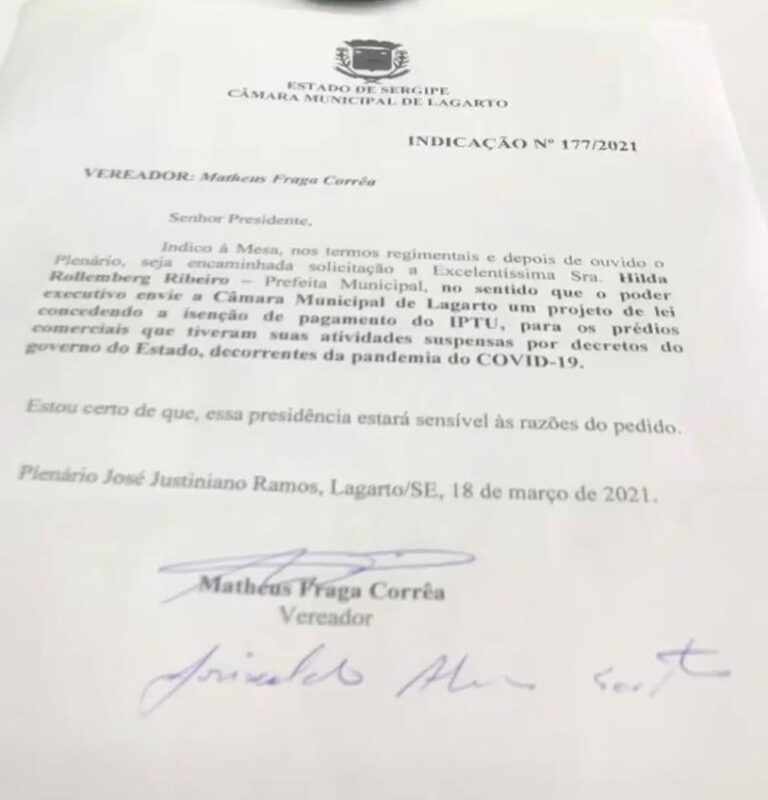 Vereadores querem suspensão de IPTU para estabelecimentos afetados pela pandemia